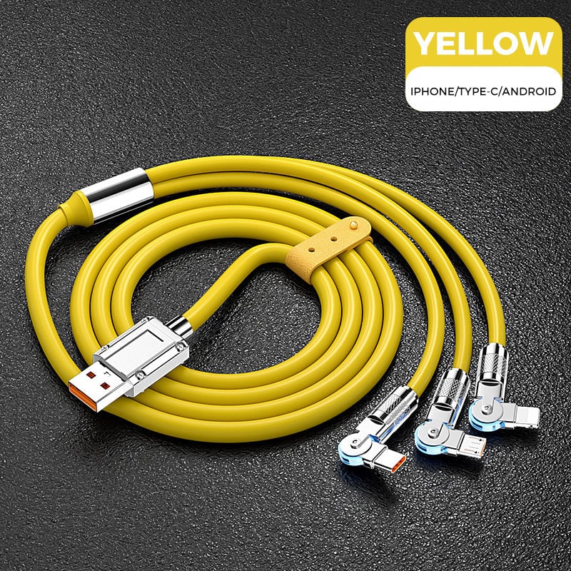 š„120W 3 in 1 Rotating Elbow Fast Charging Data Cableā”