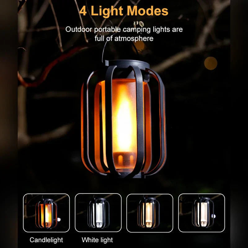 🔥Hot Sale 50% OFF🔥 Solar Lantern Outdoor Light with 4 Modes - USB Recharge Backup, Powerbank Function, Collapsible & Lightweight for Camping ⛺️