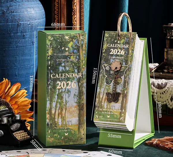🎨 2026 Vintage European Style Oil Painting Flip Calendar
