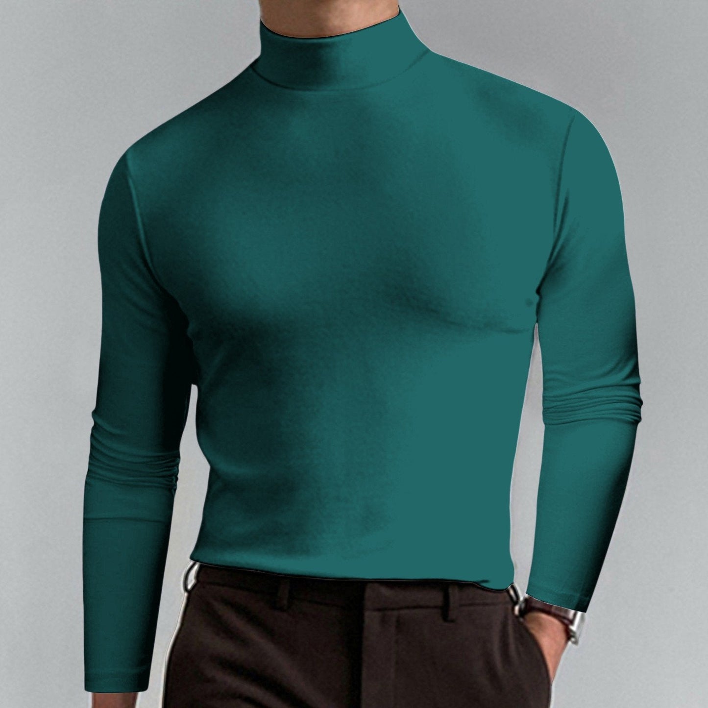 🔥 55% OFF! Ultimate Comfort Men's High Neck T-Shirt – Stretch, Breathable, Slim Fit for Gym & Daily Wear!