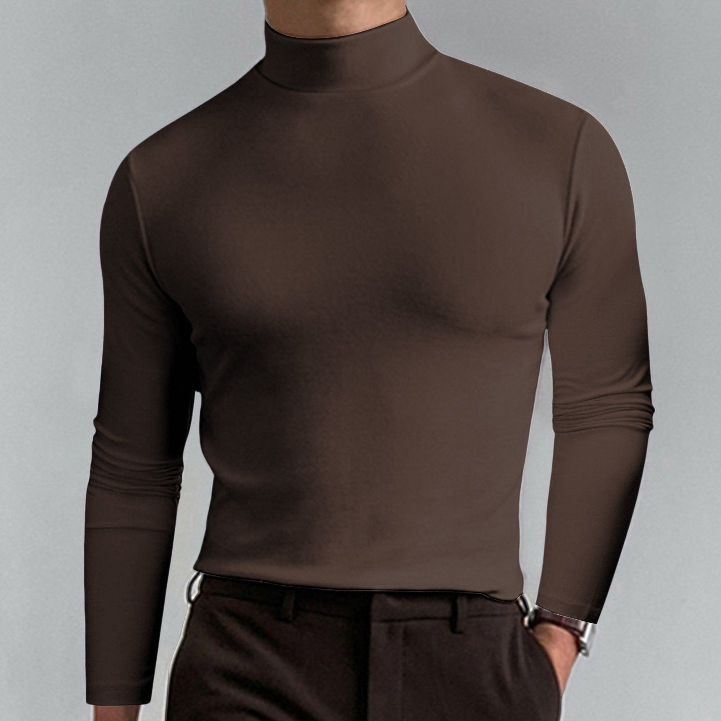 🔥 55% OFF! Ultimate Comfort Men's High Neck T-Shirt – Stretch, Breathable, Slim Fit for Gym & Daily Wear!