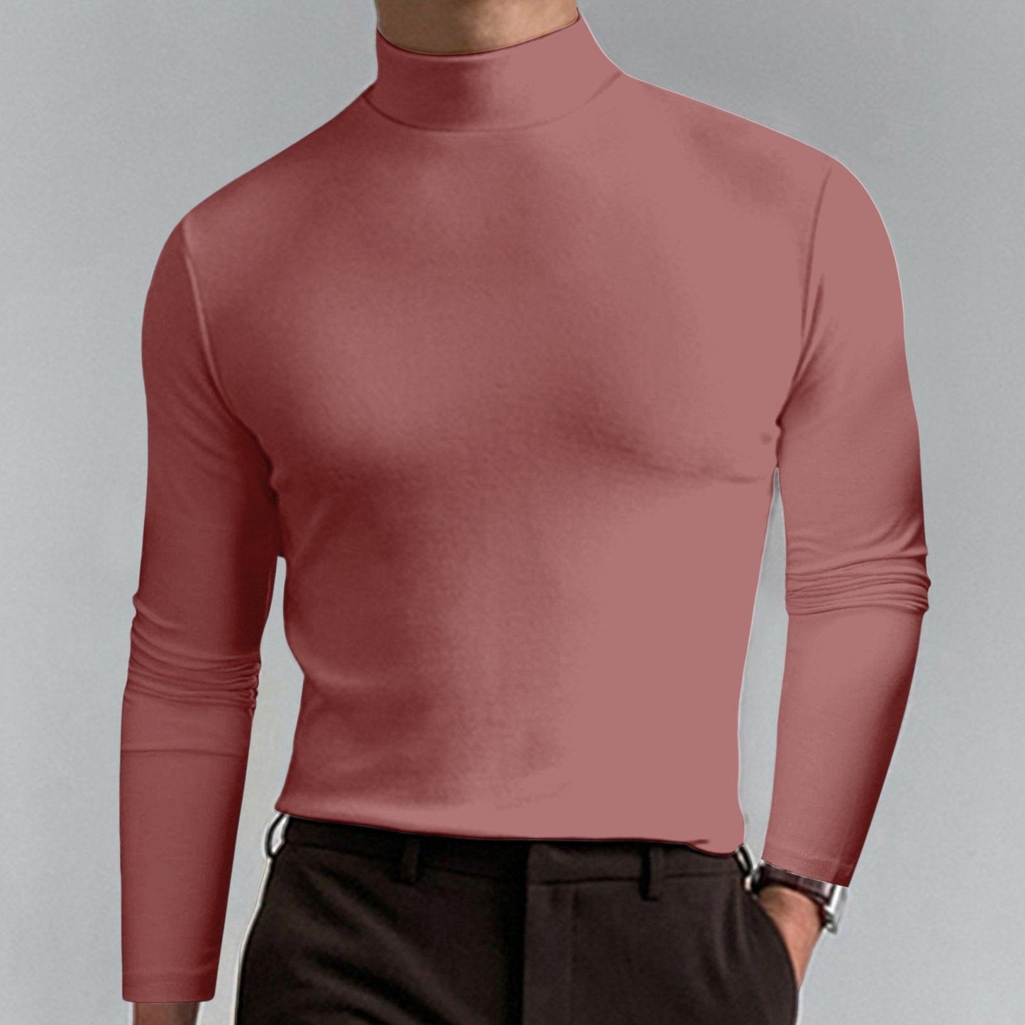 🔥 55% OFF! Ultimate Comfort Men's High Neck T-Shirt – Stretch, Breathable, Slim Fit for Gym & Daily Wear!