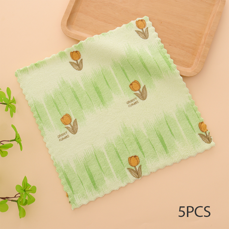 🔥Hot Seller🔥5PCS Coral Flannel Dish Towels for Home Use