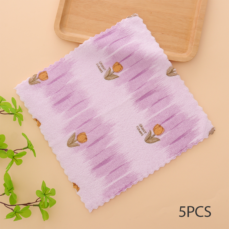 🔥Hot Seller🔥5PCS Coral Flannel Dish Towels for Home Use