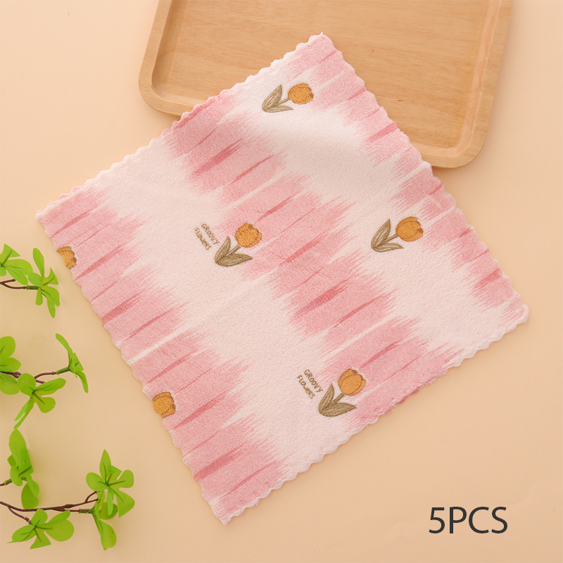🔥Hot Seller🔥5PCS Coral Flannel Dish Towels for Home Use