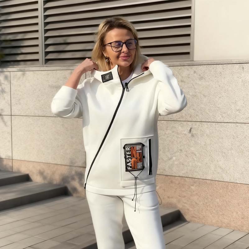❄️Winter Sale - 49% OFF🧥Women Casual Stand Collar Zip-up Jacket & Pants Set