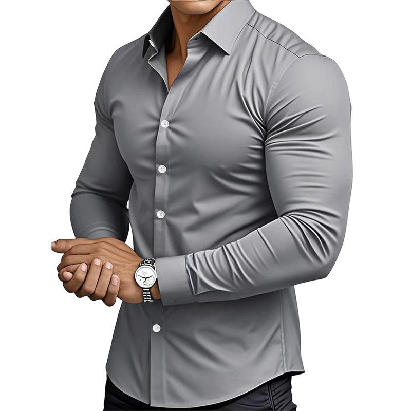 UrbanEdge Men's Button-Down Shirt – Modern Fit Meets Timeless Style 🖤
