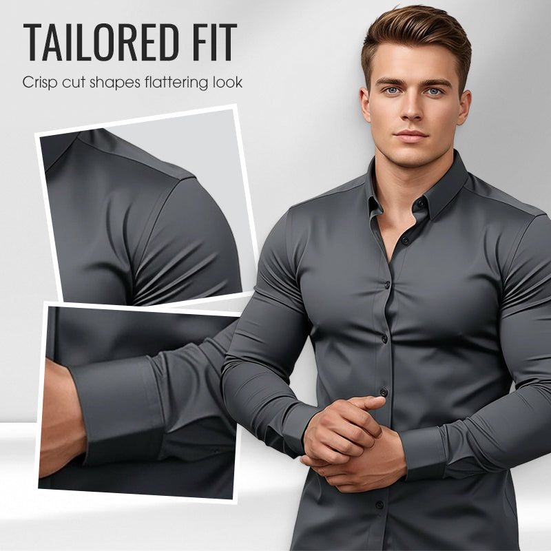 UrbanEdge Men's Button-Down Shirt – Modern Fit Meets Timeless Style 🖤