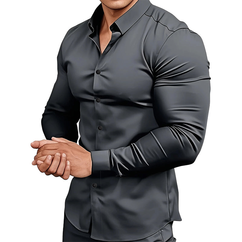 UrbanEdge Men's Button-Down Shirt – Modern Fit Meets Timeless Style 🖤