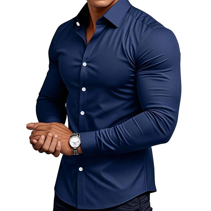 UrbanEdge Men's Button-Down Shirt – Modern Fit Meets Timeless Style 🖤