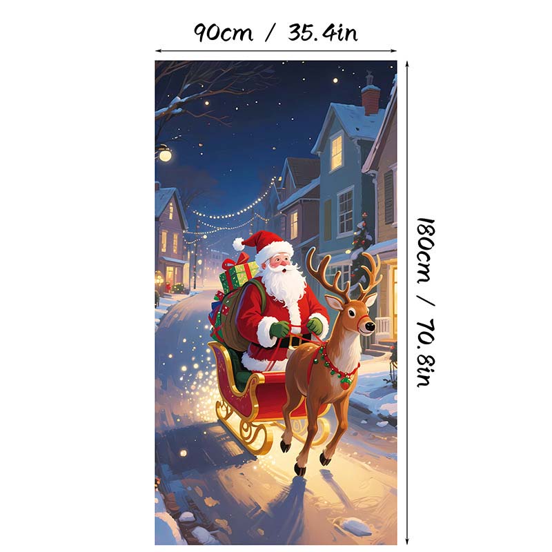 ⏰Christmas Limited Sale 50% OFF!!🎄Christmas Door Cover For Instant Holiday Decor