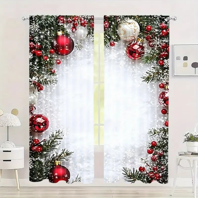 ๐ Festive Glow Christmas Curtains Set โ Instantly Transform Your Home into a Holiday Wonderland!
