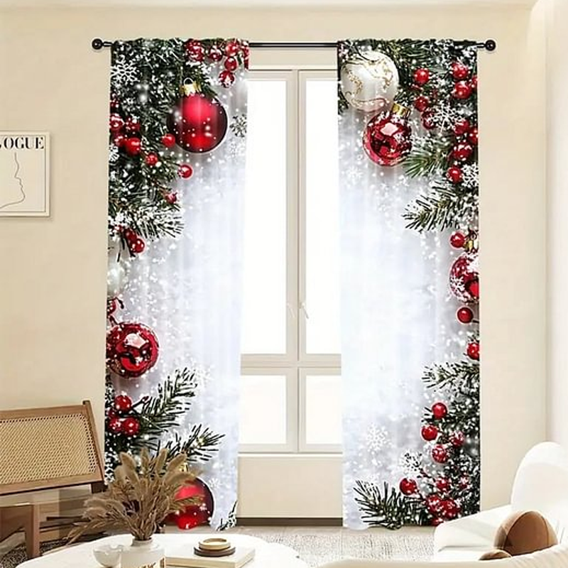 ๐ Festive Glow Christmas Curtains Set โ Instantly Transform Your Home into a Holiday Wonderland!