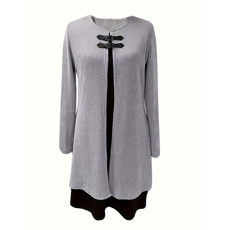 Effortless Elegance ๐ โ The Faux Two-Piece A-Line Dress That Flatters Every Curve (Now 50% OFF!)