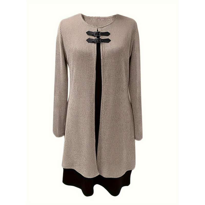 Effortless Elegance ๐ โ The Faux Two-Piece A-Line Dress That Flatters Every Curve (Now 50% OFF!)