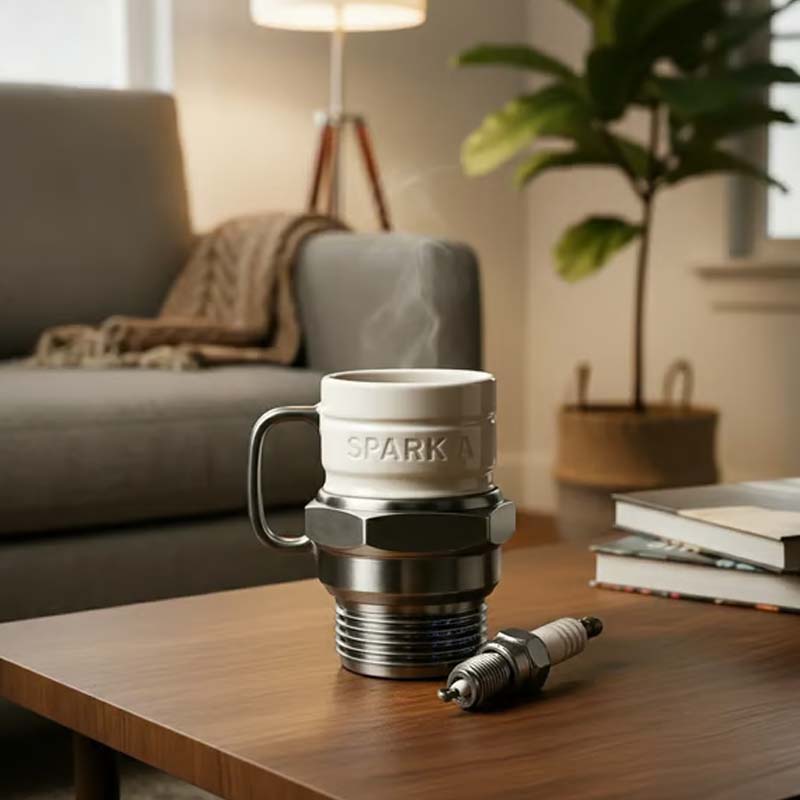 Not Just a Mug… It’s Horsepower in Your Hand 🏎️💨 | Creative Spark Plug Mug