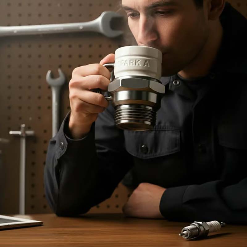 Not Just a Mug… It’s Horsepower in Your Hand 🏎️💨 | Creative Spark Plug Mug