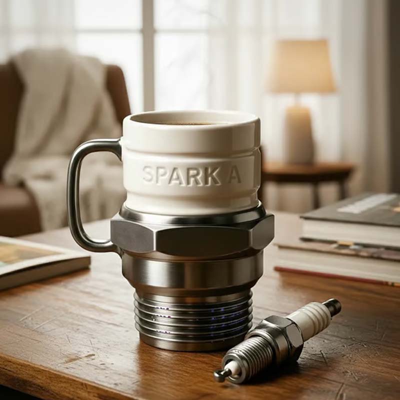 Not Just a Mug… It’s Horsepower in Your Hand 🏎️💨 | Creative Spark Plug Mug