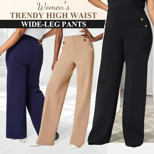 ✨ High-Waist Wide Leg Pants – Figure-Flattering, 3 Adjustable Lengths & Super Stretch 🏃‍♀️✨