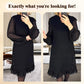 ✨ Flattering Elegance | Women's Rhinestone Round-Neck Midi Dress