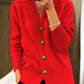 Women's Casual Winter Plain Yarn Wool Yarn Buttoned Cardigan