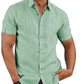 👔2023 Pop-up Shirt Men's Shirt With Solid Color Lapel And Short Sleeves– Lightweight & Breathable 🔥