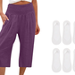 ☀️2026 HOT SALE 50% OFF🌿Lightweight Elastic Waist Crop Pants for Women