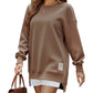 🔥2026 HOT SALE🔥 Long Sleeve Pullover Zipper Slit Casual Sweatshirt Dress