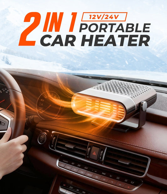 ❄️Winter Sale 50% OFF🔥 360° Rotating Portable Car Heater (2-in-1)