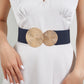 🎁Women's Vintage Gold Buckle High Elastic Belt