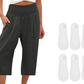 ☀️2026 HOT SALE 50% OFF🌿Lightweight Elastic Waist Crop Pants for Women