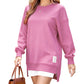 🔥2026 HOT SALE🔥 Long Sleeve Pullover Zipper Slit Casual Sweatshirt Dress