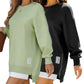 🔥2026 HOT SALE🔥 Long Sleeve Pullover Zipper Slit Casual Sweatshirt Dress