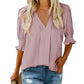 💥🌟 Elevate Your Style With Women's Elegant V-Neck Puff Sleeve Blouse✨
