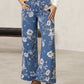 🌿HOT DEAL 51% OFF! 👖 Women’s Cropped Jeans – Chic Floral Print & Relaxed Wide-Leg Fit ☀️✨