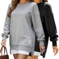 🔥2026 HOT SALE🔥 Long Sleeve Pullover Zipper Slit Casual Sweatshirt Dress