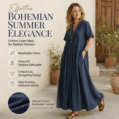 🔥 Today Only – Up To 50% OFF 👗 Women's Loose Casual V-Neck Dress✨
