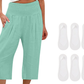 ☀️2026 HOT SALE 50% OFF🌿Lightweight Elastic Waist Crop Pants for Women