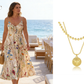 👗New Arrival 50% OFF!🥰Plus Size Floral Print Spaghetti Strap Midi Dress