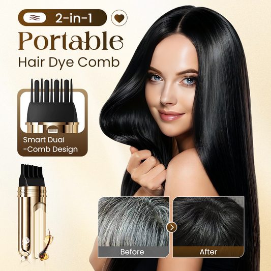 ✨ 2-in-1 Hair Dye Comb for Gray Hair |  Instant Root Touch-Up & Full Coverage 🎄🌟