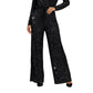 💖LAST DAY SALE 66% OFF🥰Women's Sequin Sparkle Wide Leg Pants with Elastic Waistband