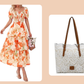 ⏰Summer Hot Sale 50% OFF💃Women's Floral Square Neck Puff Short Sleeve Smocked Tiered Dress