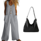 🌿Women's Sleeveless Wide-Leg Jumpsuit with Pockets– Chic, Comfy & Effortless