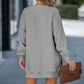 🔥2025 HOT SALE🔥 Long Sleeve Pullover Zipper Slit Casual Sweatshirt Dress