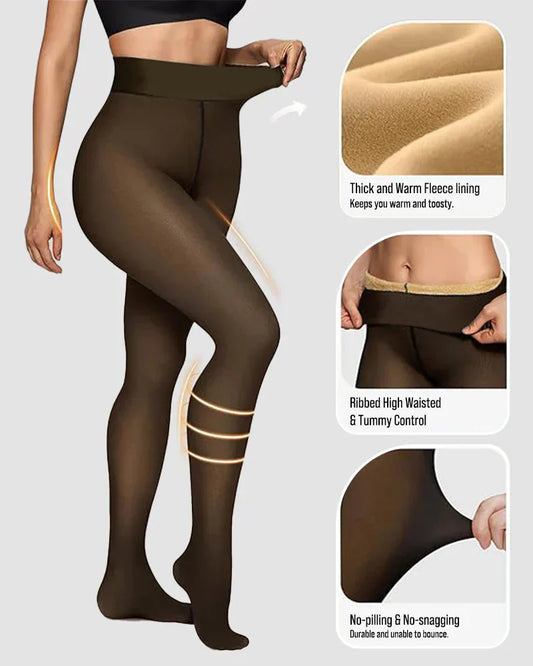 🔥Flash Sale 50% OFF!!⚡20K+ SOLD! 🏆❄️Flawless Legs Fake Translucent Warm Plush Lined Elastic Tights