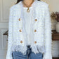Women’s Fashion Button Tassel Short Coat 💼 – Tassel & Button Elegance, Suitable for Office & Casual Events 👠