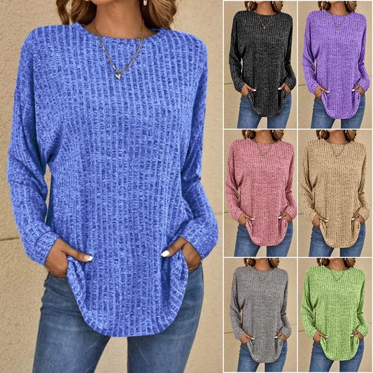 ✨2026 Collection at 50% OFF 🎁Casual Long-Sleeve Top – Soft Knit, Loose Fit & Versatile Style for All Body Types 🌸