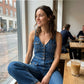 ⏳Time-Limited Special⏰Women's Denim Jumpsuit – Sleeveless, V-Neck, Wide-Leg 💫