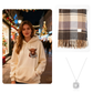 🐮 50% OFF!!🎁Cute Highland Cow Cozy Fleece-Lined Hooded Sweatshirt