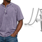 ✨Men's Casual Band Collar Short Sleeve Shirt - Comfortable, Breathable & Effortlessly Stylish